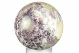 Vibrant Purple Lepidolite Sphere - Madagascar #258146-1